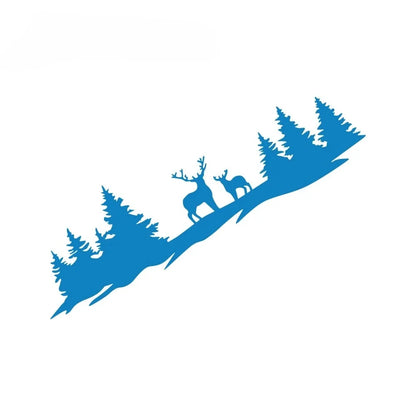 Hunting Deer & Trees Tailgate Decal | 4x4 Off-Road Vinyl Sticker for Pickup Trucks & SUVs