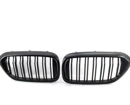 Gloss Black Double Slat Kidney Grille for BMW 5 Series G30 G31 520i 530i 540i M5 (2017–2020) – Front Racing Grilles Upgrade
