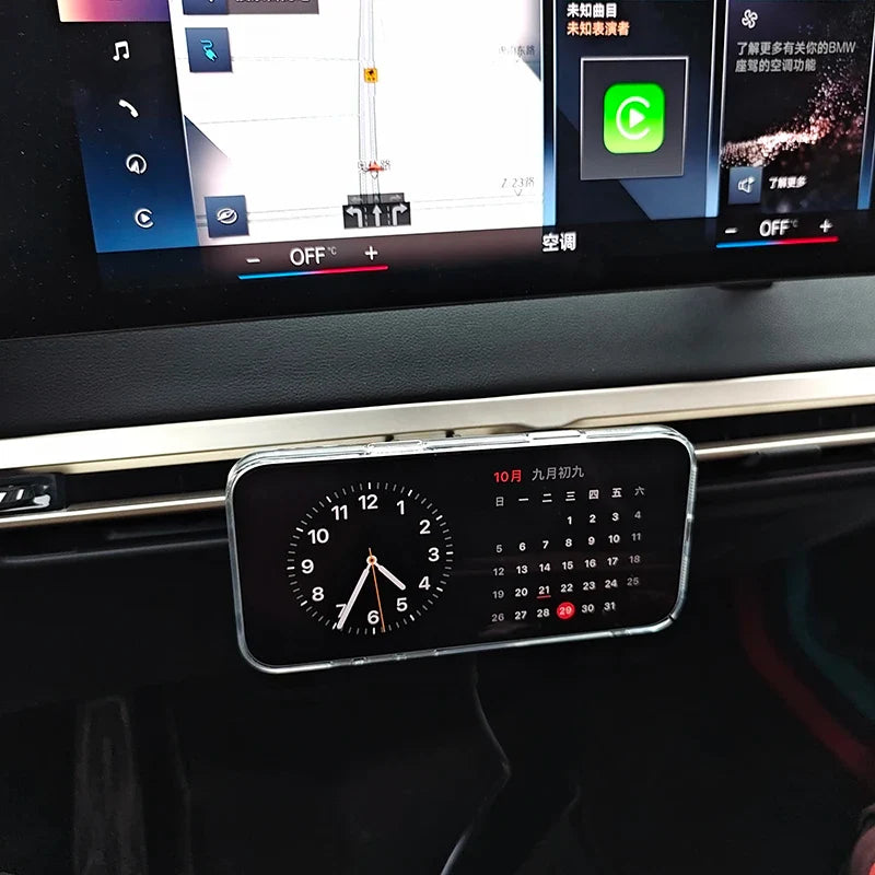 For BMW iX 2023-2025 Vent Magnetic Wireless Charger Phone Holder With LED