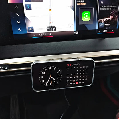 For BMW iX 2023-2025 Vent Magnetic Wireless Charger Phone Holder With LED