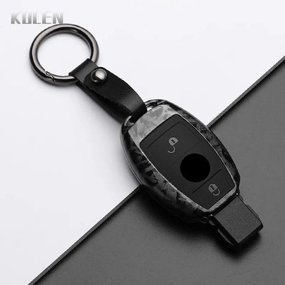 ABS Carbon Fiber Style Car Key Case Cover For Mercedes Benz A B C E Class GLS GLA GLK GLC CLS CLA AMG W204 W205 W212 W463 W176