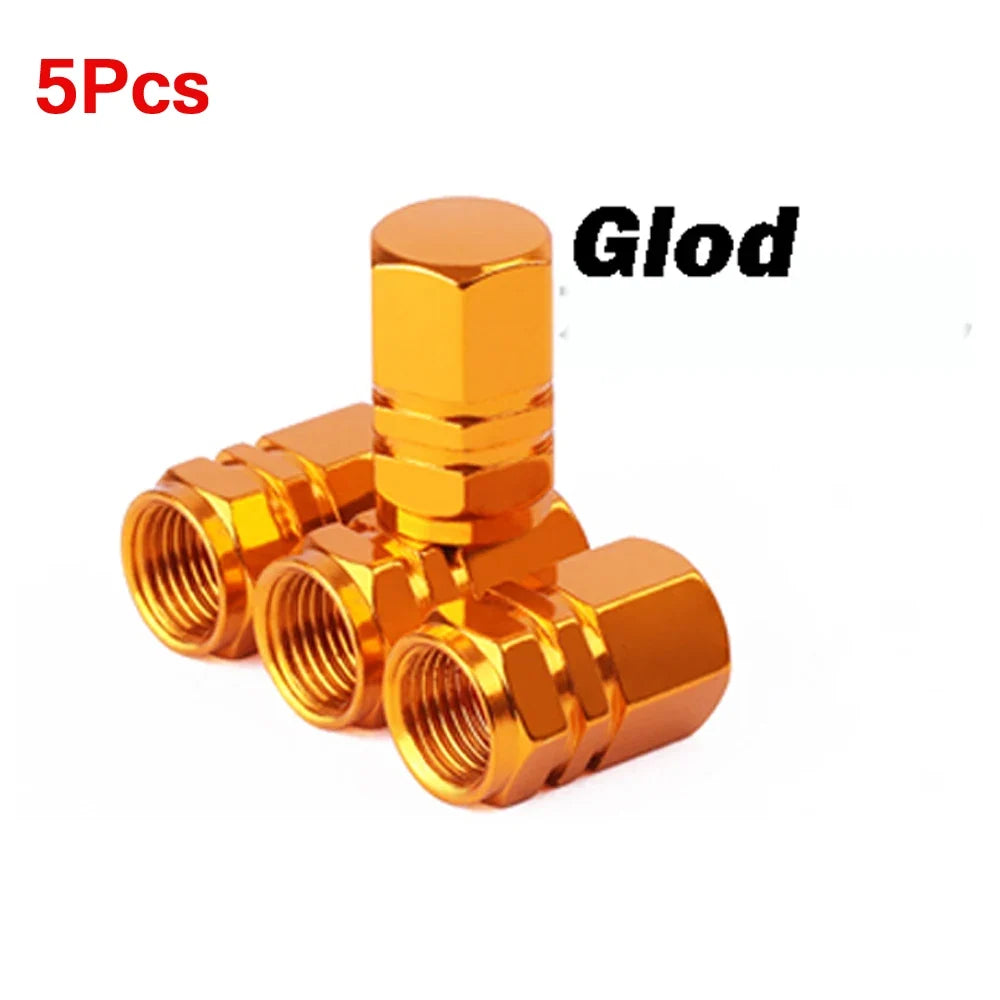 Aluminum Alloy Tire Valve Caps | 5 or 10 Pack Waterproof Dustproof Stem Covers