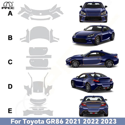Precut PPF for Toyota GR86 (2021–2025) | TPU Paint Protection Film Clear Bra
