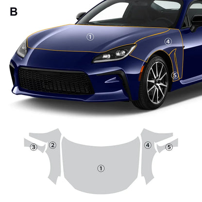 Precut PPF for Toyota GR86 (2021–2025) | TPU Paint Protection Film Clear Bra