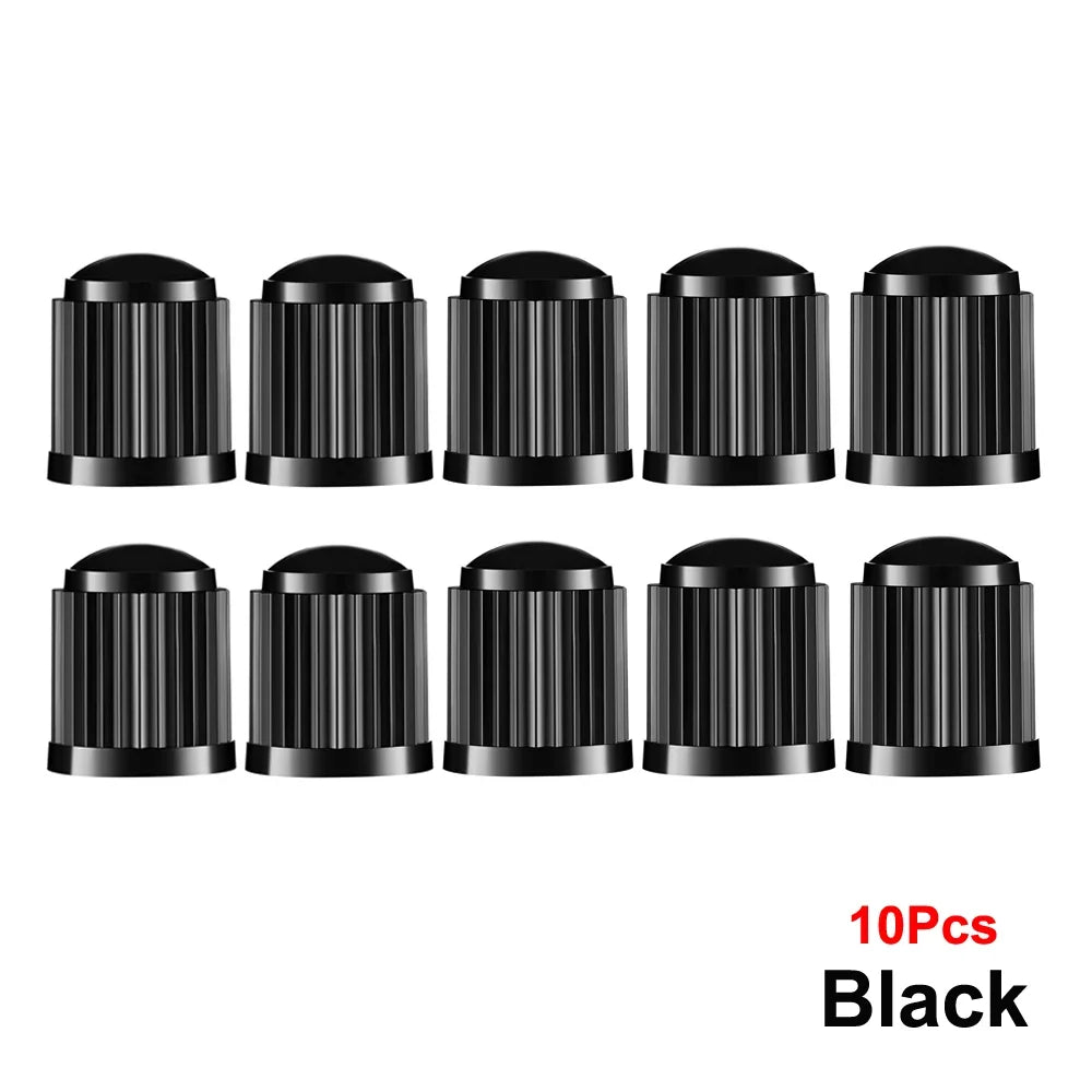 AUTCOAT Tire Stem Valve Caps | Universal Plastic Valve Covers for Cars, Trucks, Bikes