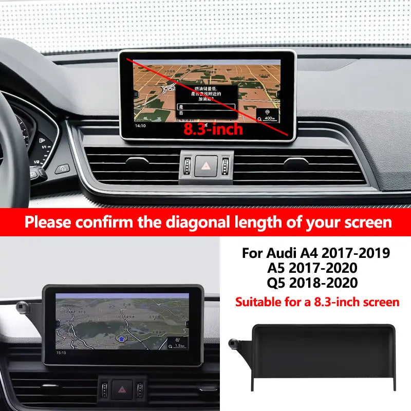 Phone Holder for Audi A4 B9 A5 Q5 with Wireless Charging