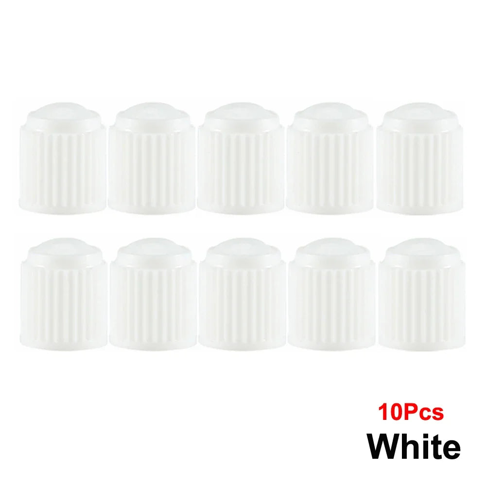 AUTCOAT Tire Stem Valve Caps | Universal Plastic Valve Covers for Cars, Trucks, Bikes