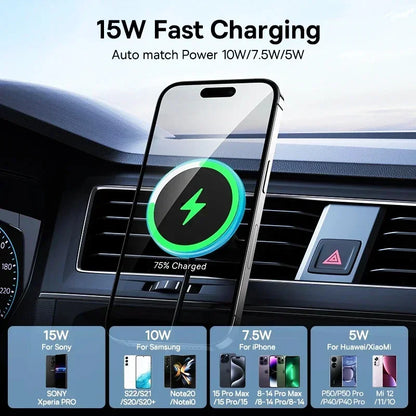 Magnetic Car Phone Holder For Toyota Camry MK8 2021 2022 15W Wireless Charging