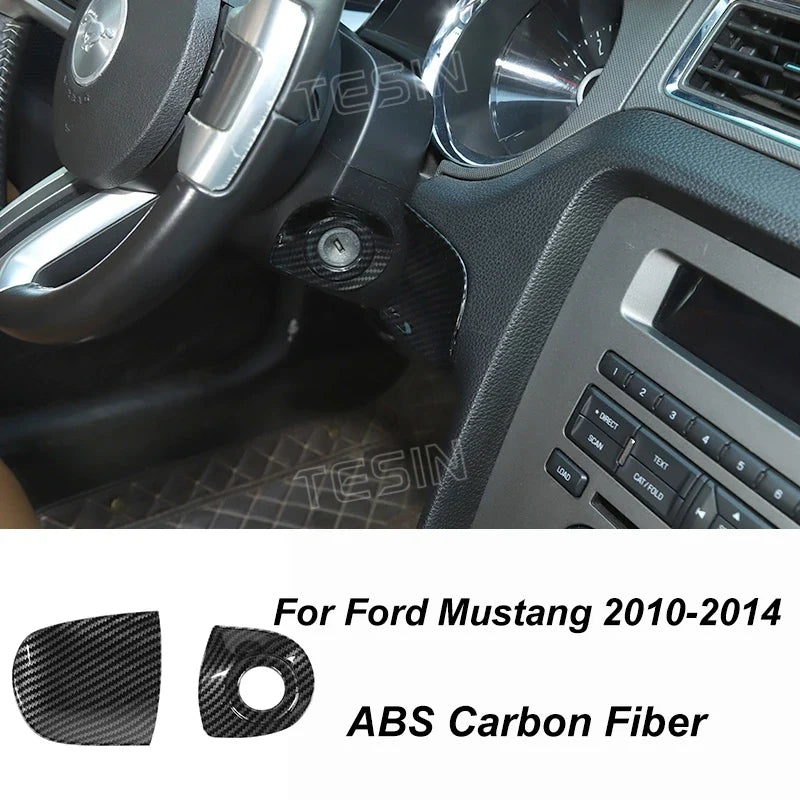 Carbon Fiber Grain Interior & Exterior Decoration Sticker for Ford Mustang (2009-2014) | Kit
