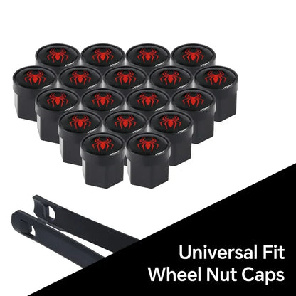 20Pcs Universal Black Car Wheel Hub Nut Protective Caps | ABS Rust Proof Waterproof Tire Nut Covers