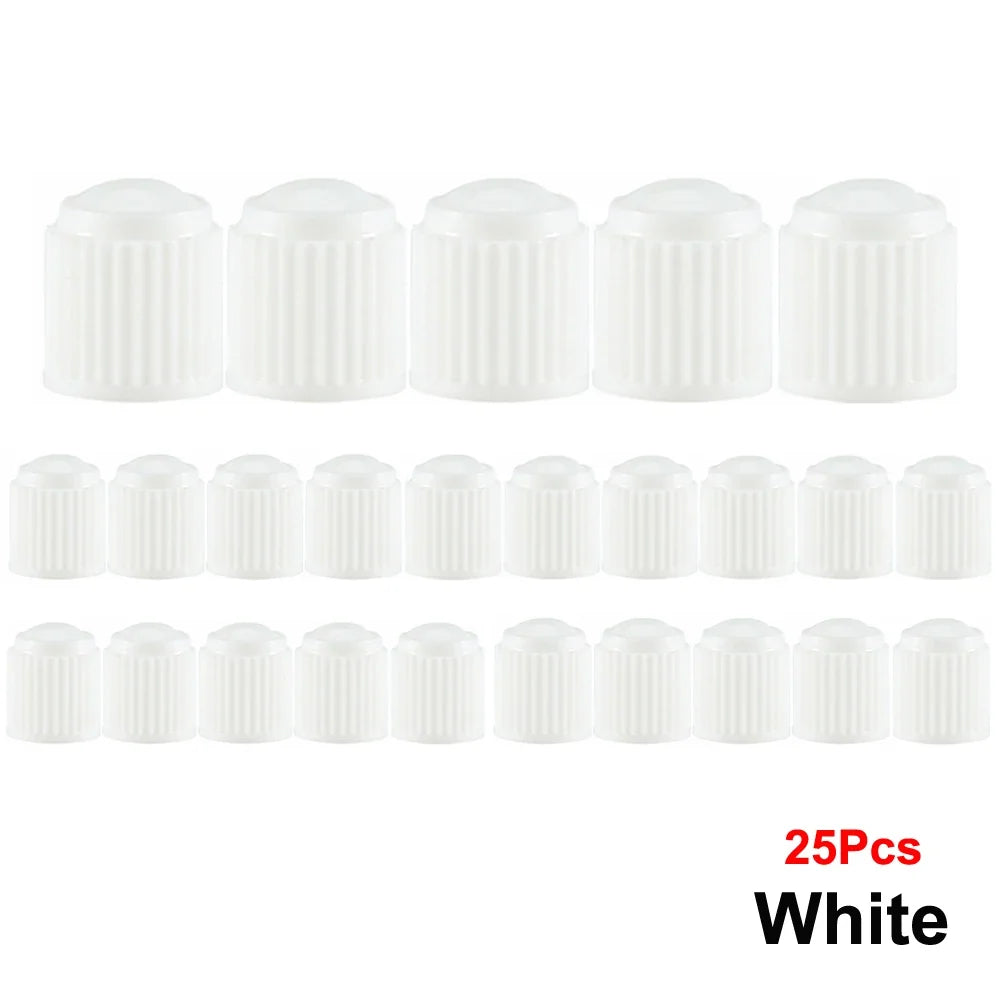 AUTCOAT Tire Stem Valve Caps | Universal Plastic Valve Covers for Cars, Trucks, Bikes