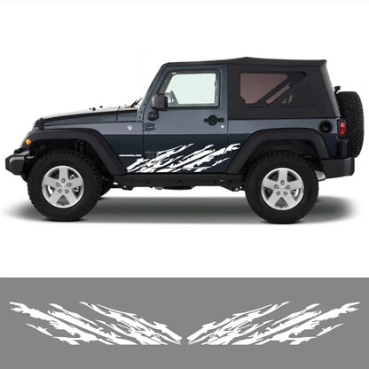 Mud Splash Door Side Decal for Jeep Wrangler JK / JL / TJ / YJ | Full-Coverage Vinyl Kit