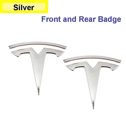 Zinc Alloy Front Hood Logo Sticker for Tesla Model 3 / Model Y | Auto Body Styling Emblem