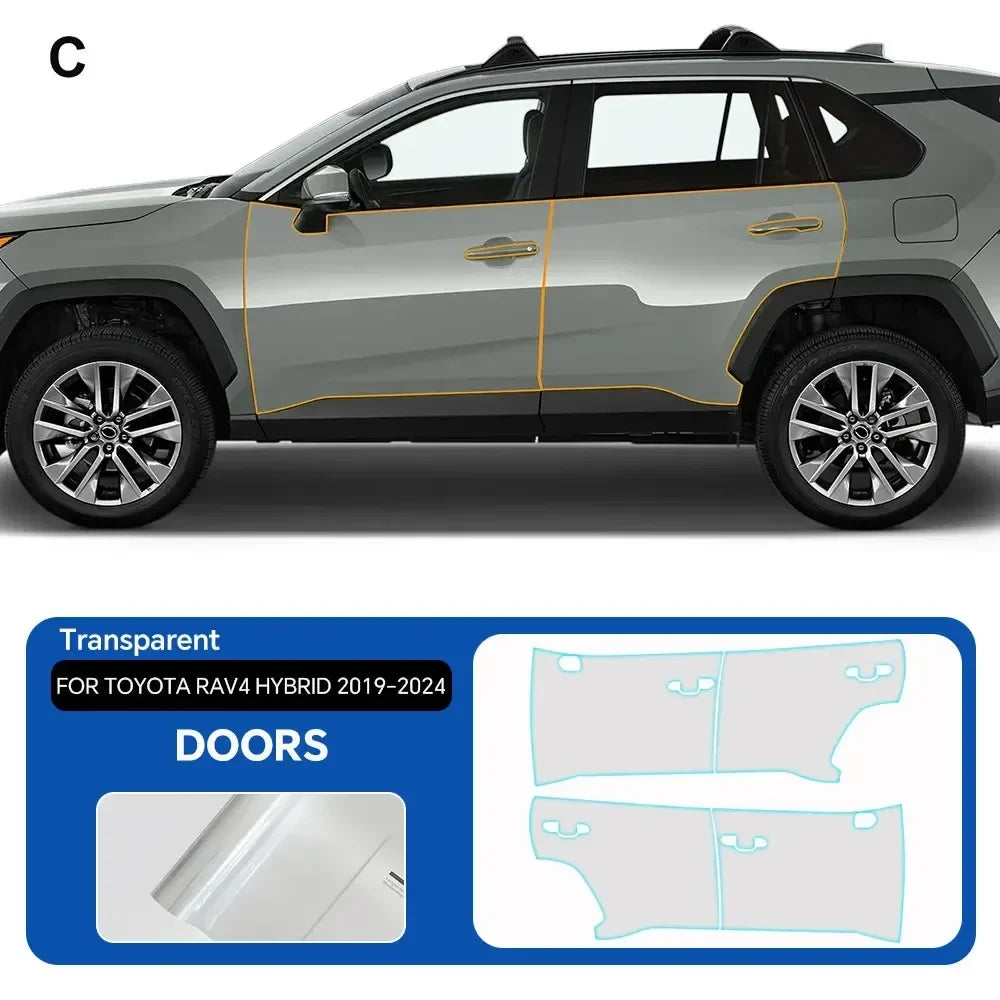 Precut PPF for Toyota RAV4 Hybrid XA50 (2019–2025) | 9-Mil TPU Paint Protection Film