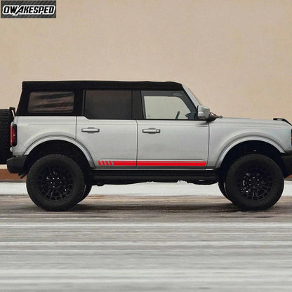 First Edition Carbon Fiber Door Side Stripe Decal for Ford Bronco 4-Door (2021–2025) | Vinyl Graphics Kit