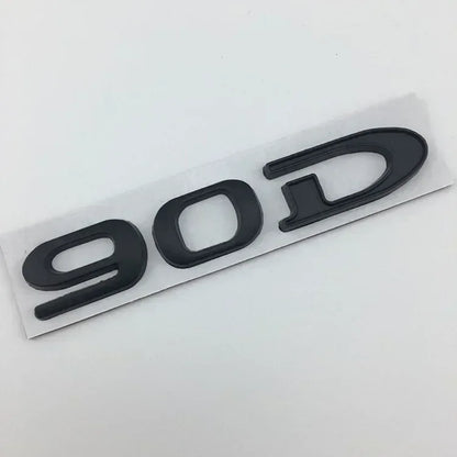 Rear Boot Trunk Tailgate Emblem Badge for Tesla Model 3 / S / X / Y | 75D 85D 90D 100D Sticker