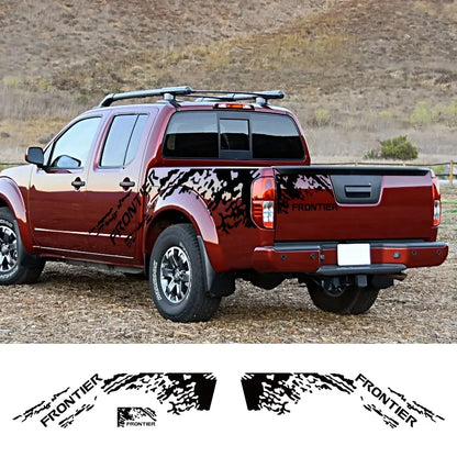 Pro-4X Splash Grunge Body Side Decal for Nissan Frontier NP300 | 3-Piece Matte Vinyl Kit