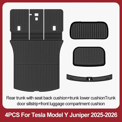 TPE Floor Mats & Luggage Mat for Tesla Model Y Juniper Premium / Performance (2025+) | All-Weather Set
