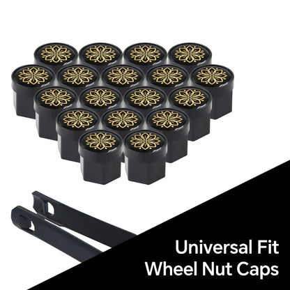 20Pcs Universal Black Car Wheel Hub Nut Protective Caps | ABS Rust Proof Waterproof Tire Nut Covers