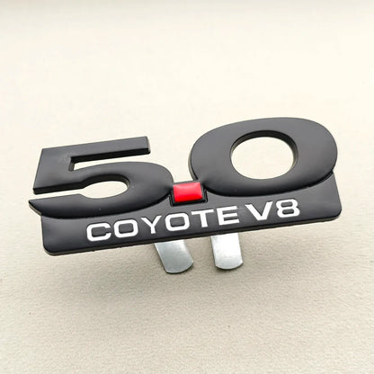 3D Metal 5.0 COYOTE V8 Badge | Grille, Trunk & Fender Emblem for Ford Mustang