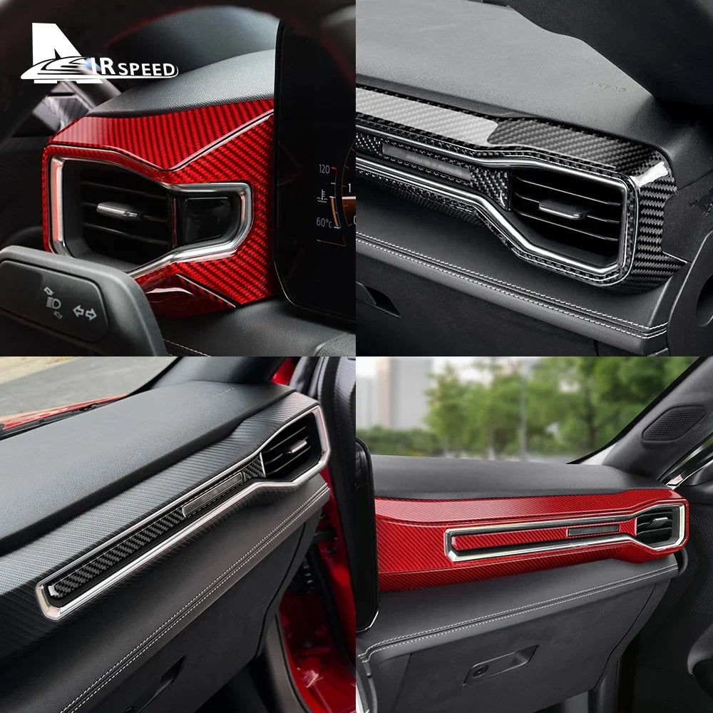 Real Soft Carbon Fiber Interior Trim for Ford Mustang GT / Dark Horse / EcoBoost (2024-2025)