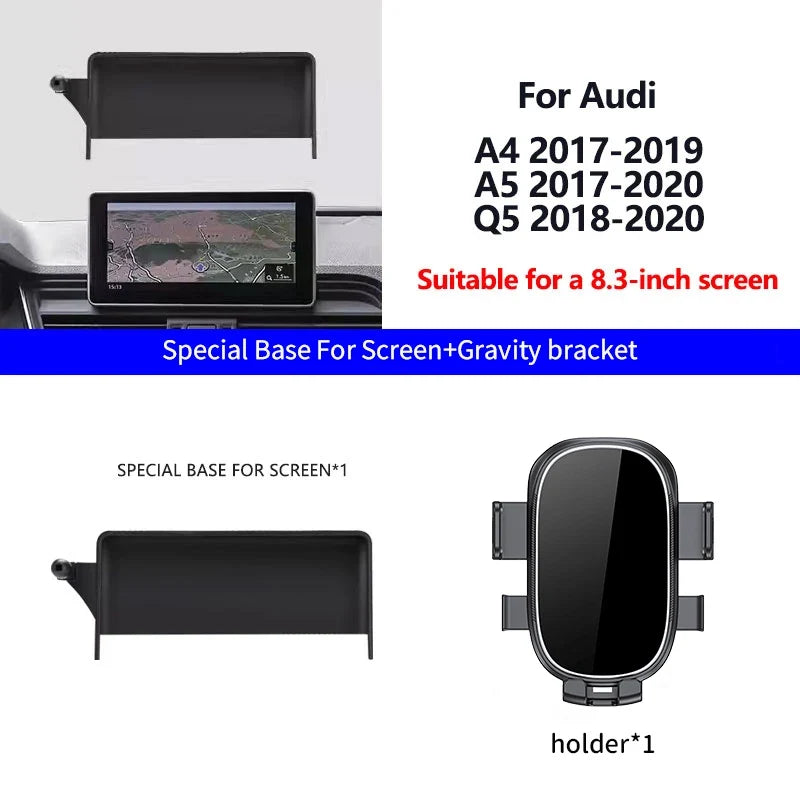 Phone Holder for Audi A4 B9 A5 Q5 with Wireless Charging