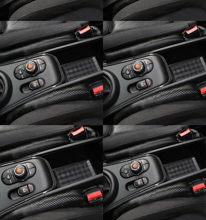 BMW Leather Car Seat Gap Filler Strip / Side Seam Leak-Proof Plug for E90 / F06 / F07 / F10 / F20 / F22 / F30 / F32 / F40 / F46 / M3 / M4 (Brown / Carbon Fiber Black)