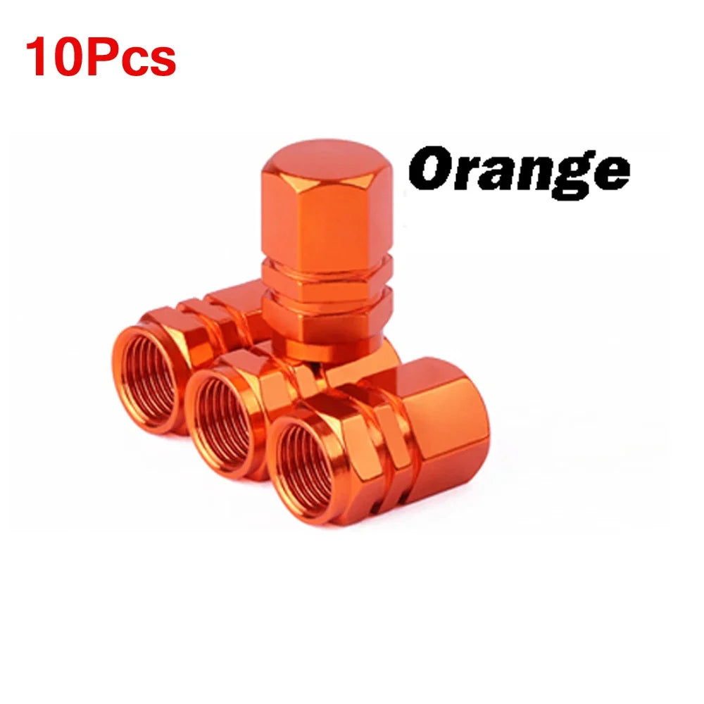 Aluminum Alloy Tire Valve Caps | 5 or 10 Pack Waterproof Dustproof Stem Covers