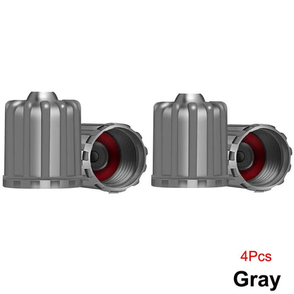 Tire Valve Stem Caps with O Rubber Ring | Universal Tyre Stem Covers for Cars SUVs Bikes Trucks
