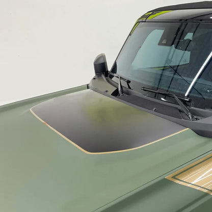 Retro Matte Topo Map & Compass Hood Decal | Off-Road Mountain Blackout Vinyl Wrap Sticker