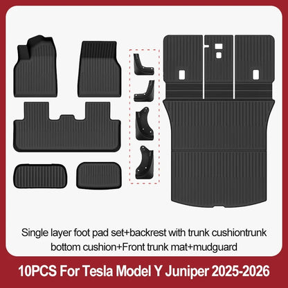 TPE Floor Mats & Luggage Mat for Tesla Model Y Juniper Premium / Performance (2025+) | All-Weather Set