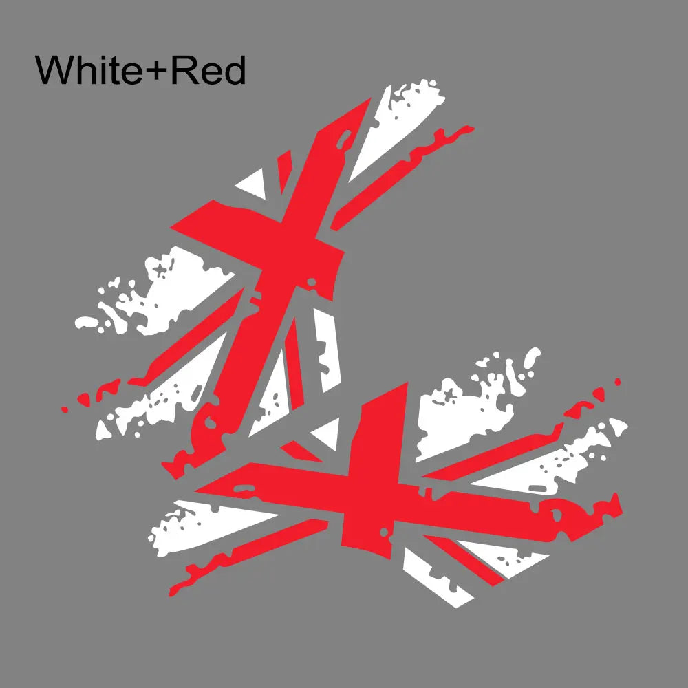 Union Jack Door Side Stripe Decal | 2-Piece British Flag Auto Body Vinyl Sticker