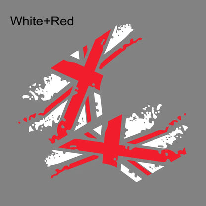 Union Jack Door Side Stripe Decal | 2-Piece British Flag Auto Body Vinyl Sticker