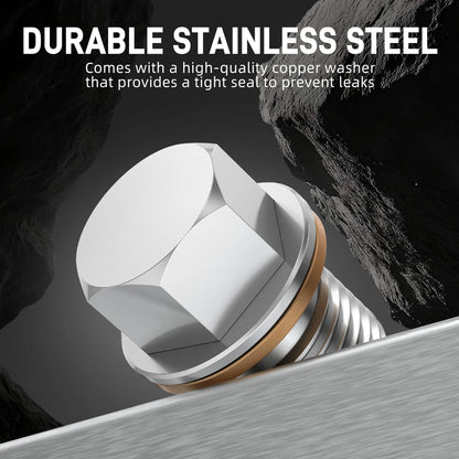 VW Golf / Passat / Tiguan / Audi A3 A4 A5 A6 TT Stainless Steel Magnetic Differential Drain Plug M10x1.0 N90281802 2000 - 2017