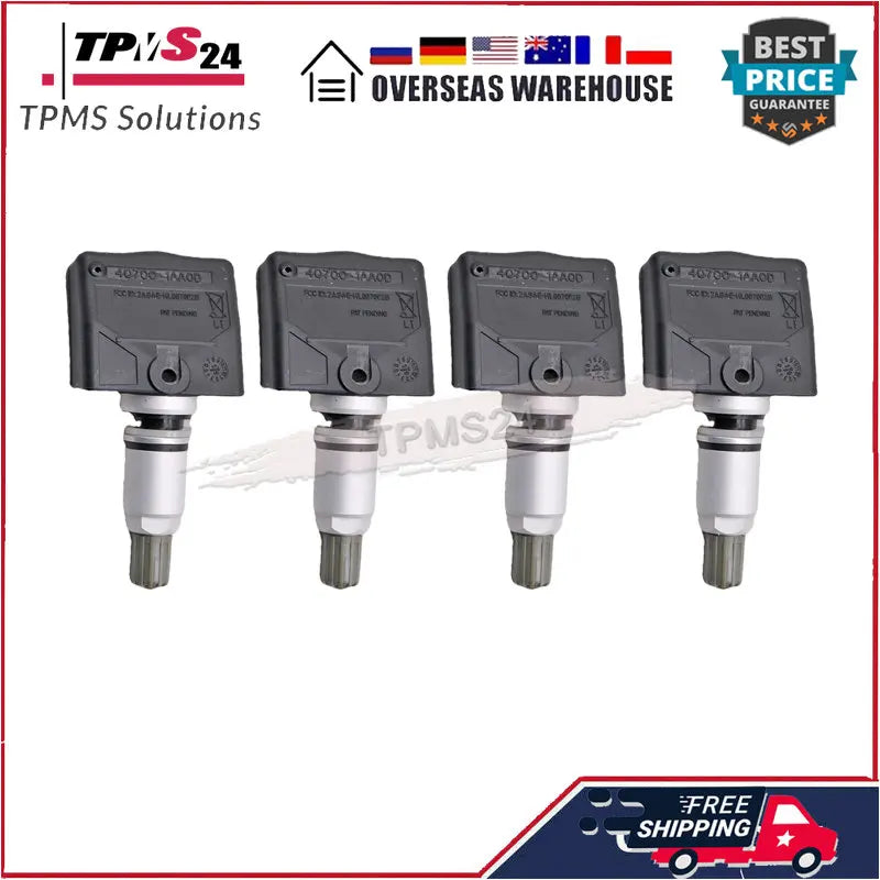 4-Pack 315MHz TPMS Sensor For Nissan 40700-1AA0D