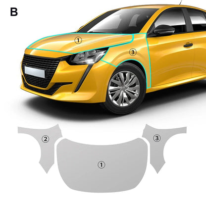 Precut PPF for Peugeot 208 (2019–2025) | TPU Paint Protection Film Clear Bra