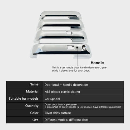 Chrome Smart Door Handle Cover for Ford F-150 (2015–2020) | Exterior Decoration Protective Film