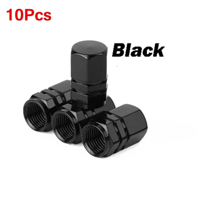 Aluminum Alloy Tire Valve Caps | 5 or 10 Pack Waterproof Dustproof Stem Covers