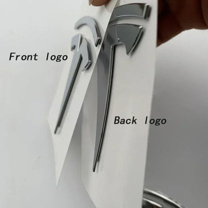 Zinc Alloy Front Hood Logo Sticker for Tesla Model 3 / Model Y | Auto Body Styling Emblem