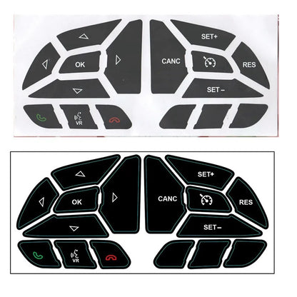 Steering Wheel Button Repair Decal Sticker for Dodge Charger (2016–2023) | 1 Set Restoration Kit