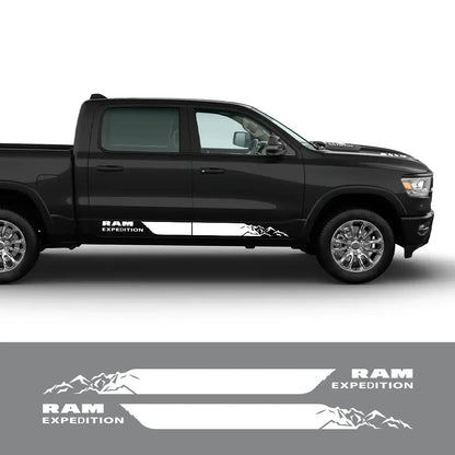 Mountain Expedition Door Side Decal for Dodge RAM 1500 Rebel | 2-Piece Vinyl Truck Graphic