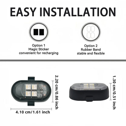 Upgrade RGB Car Atmosphere Lights, Larger Battery & Brighter, Type-C Charging Cable, Wireless Remote Multi-Mode for Car Motorcyc
