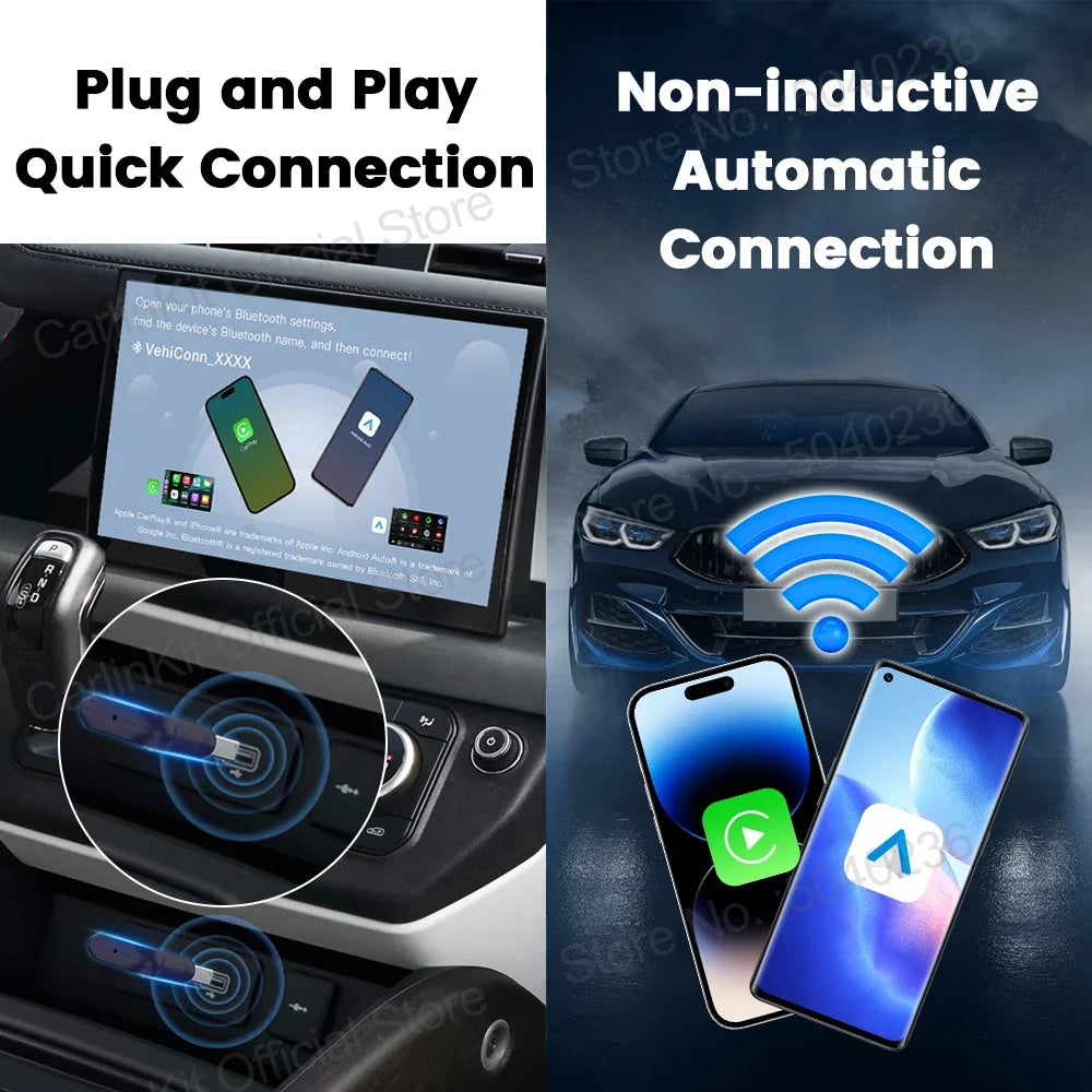 Wireless CarPlay Android Auto Adapter for Car