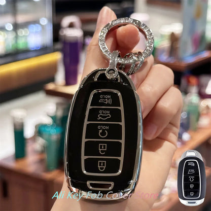 Hyundai Key Fob Cover TPU for Elantra GT Sport Santa Fe Palisade Kona