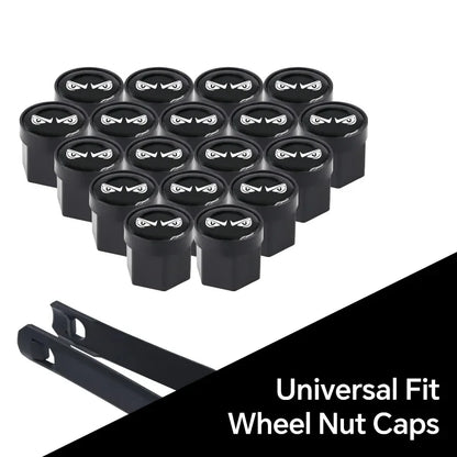 20Pcs Universal Black Car Wheel Hub Nut Protective Caps | ABS Rust Proof Waterproof Tire Nut Covers