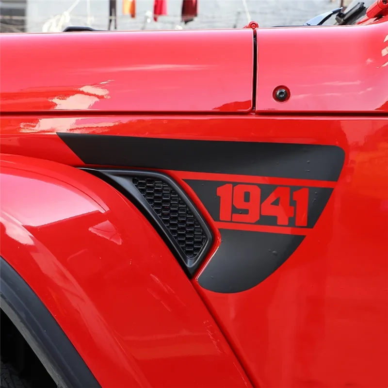 Jeep Wrangler JL & Gladiator JT Side Fender Vent “1941” Decal – Precut Black PVC Sticker (2018–2024)