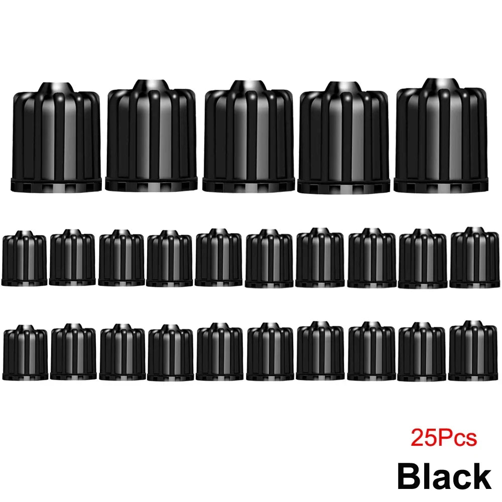 Tire Valve Stem Caps with O Rubber Ring | Universal Tyre Stem Covers for Cars SUVs Bikes Trucks