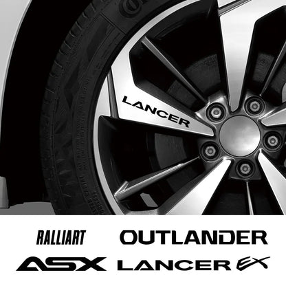 Wheel Rim Vinyl Decal for Mitsubishi Lancer / Outlander / Ralliart / ASX | DIY Rim Sticker Film