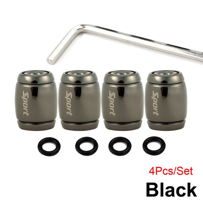Anti Theft Tire Valve Caps with Rubber Seal | Universal Stem Covers for Car SUV Bike Truck Motorcycle