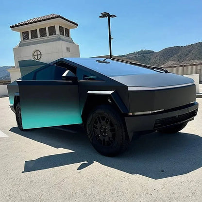 Precut Color Change PPF for Tesla Cybertruck (2024–2026) | DIY Black & Glacier Blue PET Film